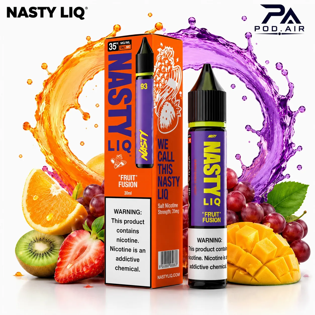 سالت نستی طعم پاستیل ترش میوه ای Nasty LIQ 110 NASTYNASTY Fruit Fusion Salt nic 30ml